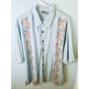 Vintage Gotcha Sports Hawaiian Men's Short Sleeve Shirt Button Down Rayon Size L